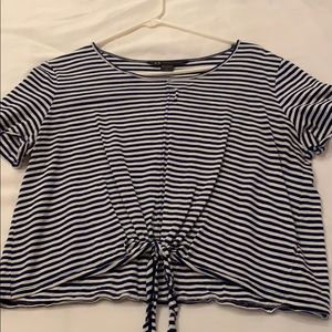 Blue & white striped tee